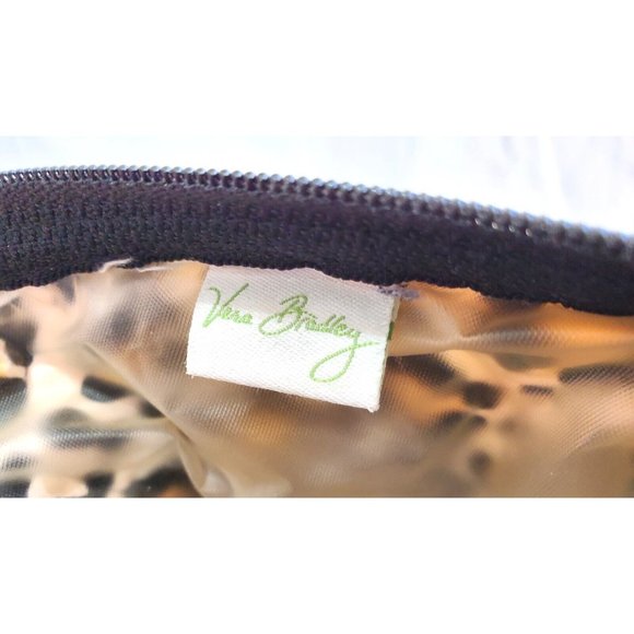 Vera Bradley GO WILD lined Makeup Cosmetics Bag Pouch yellow & black flowers - Picture 6 of 7